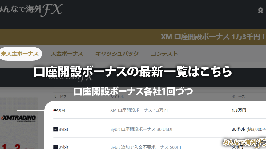 海外FXの口座開設ボーナスを何度も活用する方法